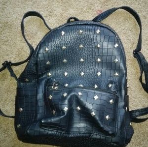Black mini backpack
